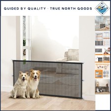 Durable 30'' Mesh Dog Gate for Stairs  Doorways - Secure Pet Safety Solution