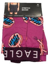 NWT AMERICAN EAGLE 4" Stretch Boxer Sz XS-XL Purple LET IT RIP 92