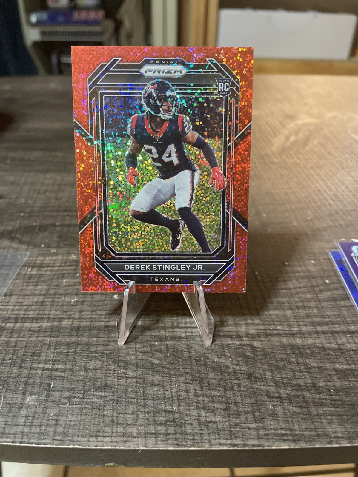 2022 Panini Prizm #369 DEREK STINGLEY JR. Red Sparkle Rookie Texans RC SP