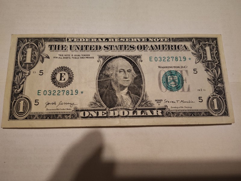 $1 2017 A Star Note Rare