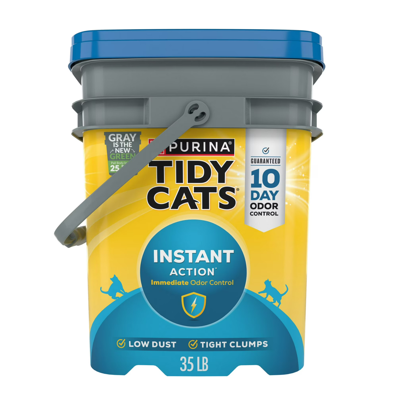 Purina Tidy Cats Instant Action Clumping Natural, Low Dust, Odor Control, 35 lb
