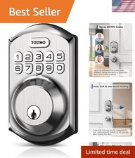 TE001 Keyless Entry Door Lock with Keypad - Smart Deadbolt Lock for Front Doo...
