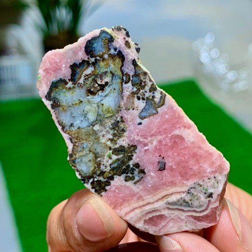 19G Rhodochrosite Crystal Slab Slice AAA+ Love / Compassion / Light Argentina - Picture 4 of 17