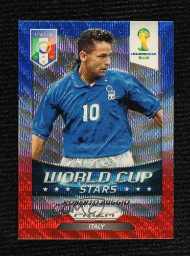 Roberto Baggio [Blue & Red Wave Prizm] #44 2014 Panini Prizm World Cup Stars card