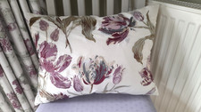 Laura Ashley Gosford Plum Floral Embroidered Cushion & Feather Liner 18 X 14in