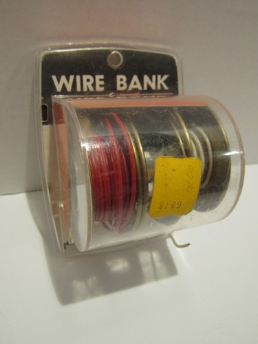Vtg Saxton Products WBS-117B "Wire Bank" Dispenser Hook-Up Wire-22 Gauge Asst.