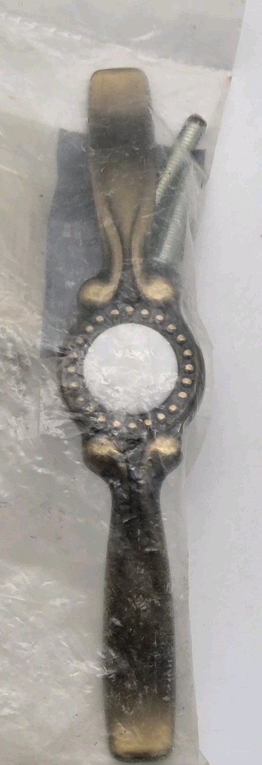 Belwith Drawer Pull Hickory Cavalier Antique Brass White 5” 3"cc P956-W Lot of 2