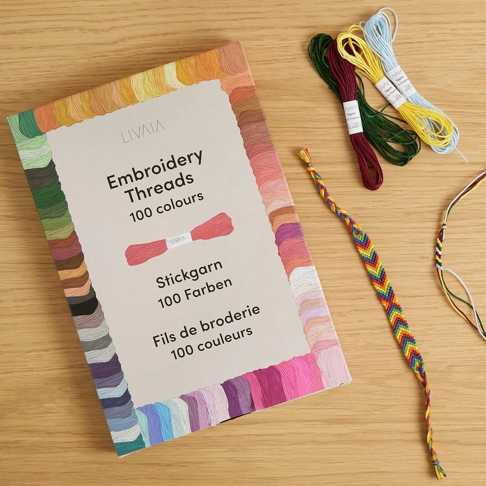 100 Skeins Cotton Embroidery Thread Bundles Cross Stitch Thread Floss Cotton - Image 3 of 4