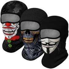 3PCS Balaclava Ski Mask Motorcycle Full Face Mask Outdoor Tactical Hood Headw...
