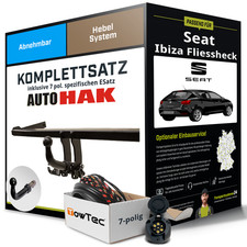 Für SEAT Ibiza Fl. IV 6J5,6P1,6P5 Anhängerkupplung abnehmbar +eSatz 7pol 15- PKW