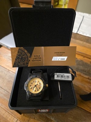LUMINOX NAVY SEAL 3500 SERIES 3505.GP.SET Gold limited edition QZ Men's_739043