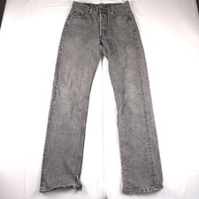 Vtg Levis 501 Black Acid Wash Jeans Modified READ Tag Made In USA Measures 28x32