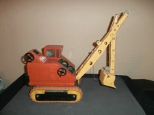 Vintage 1960's Nylint Big Dig Steam Shovel Excavator Orange Pressed Steel #1100