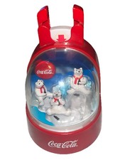 Coca-Cola Polar Bears Sitting On Ice Plastic Coin Piggy Bank