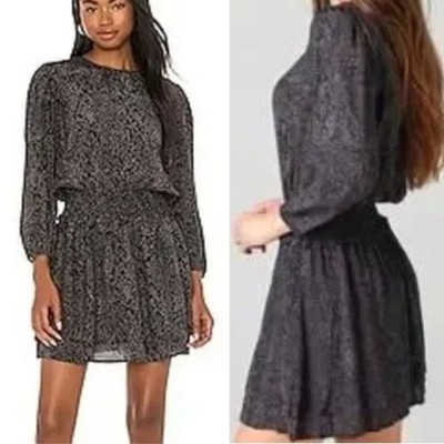 Rails Inez Mini Dress Slate Python Snake Print Small Elastic Waist