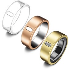 3 Pack Cover Compatible with Oura Ring Gen 4/Oura Size 8, Clear Gold RoseGold