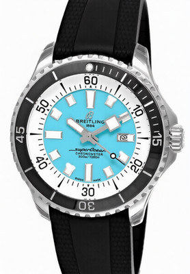 New Breitling Superocean Automatic 44mm Turquoise Dial Men's Watch A17376211L2S1