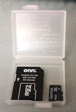 SanDisk Onn Ultra 16GB micro SD Memory Card With Adapter & Case