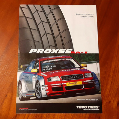 TOYO TIRES AUDI A6 S6 PRINT AD MAGAZINE ADVERTISEMENT PROXES RA-1 