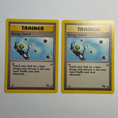 Pokémon TCG Energy Search Fossil #59/62 2-Card Lot WOTC Vintage 1999