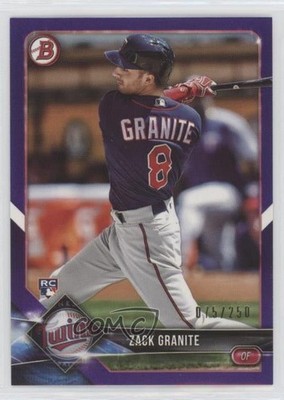 2018 Bowman Purple 75/250 Zack Granite #9 Rookie RC 0w47