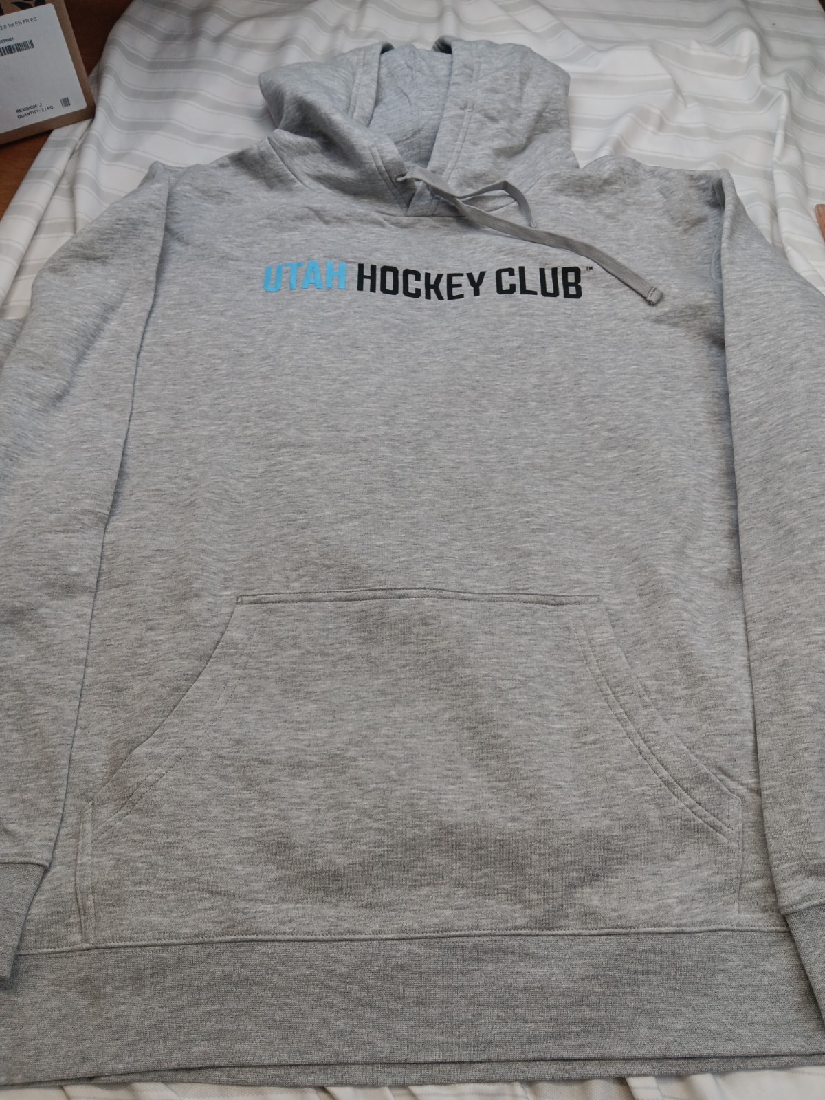 NHL Utah Hockey Club Fanatics Gray Hoodie Size XXXL NWOT
