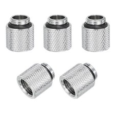 Male to Female Extender Fitting G1/4 x 15mm for Water Cooling System Silver 5pcs
