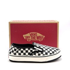 NEW Unisex VANS Slip-Er 2 Checkerboard Shoe WHITE / BLACK VN0A4UWOIB8