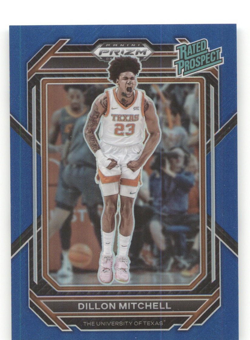 2023 Panini Prizm Draft Picks #6 Dillon Mitchell Rated Prospect Blue #/199