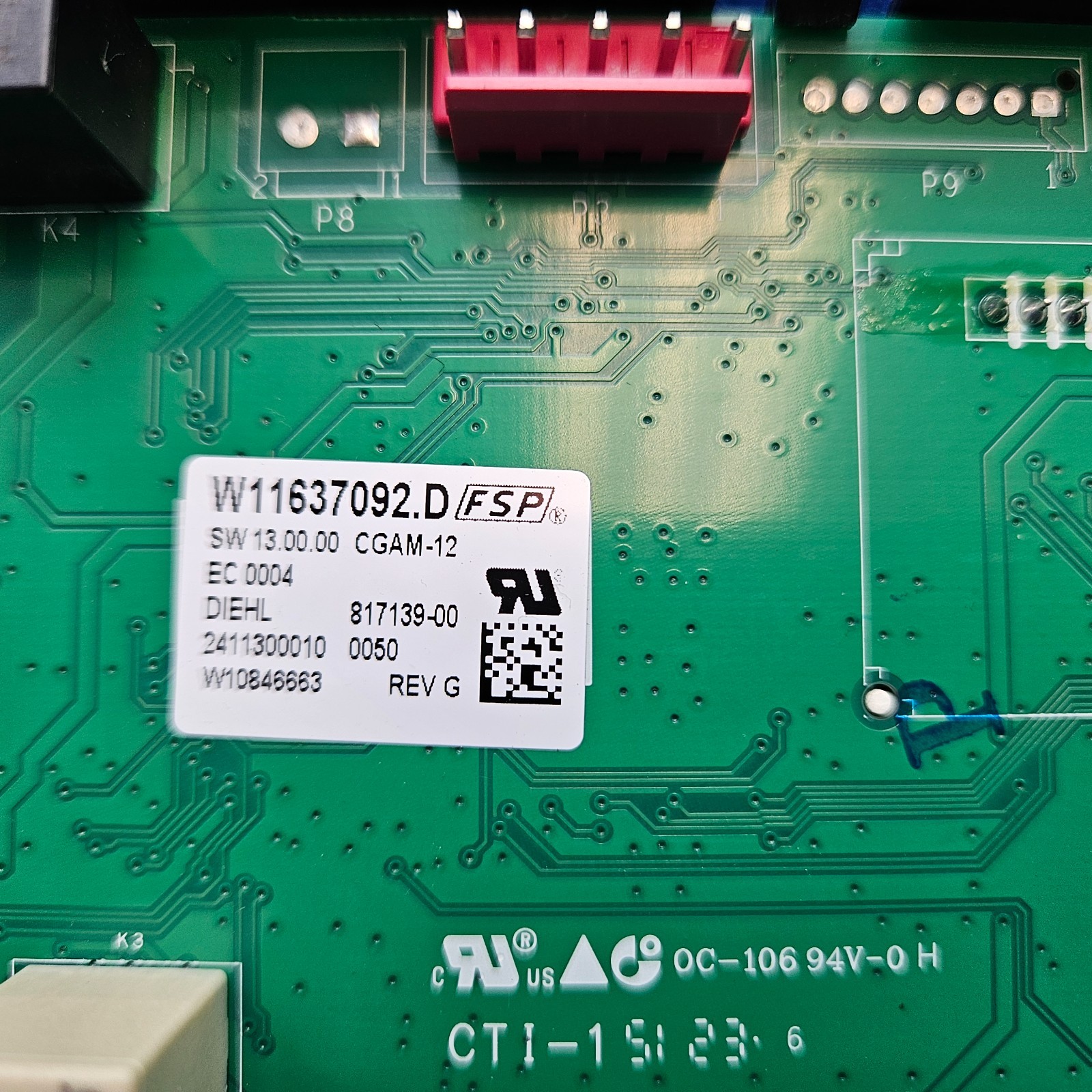 Genuine Maytag Gas Range, Control Board # W11637092