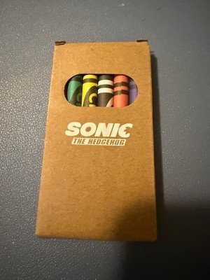 Sonic the Hedgehog the Movie (2020) Pre-Release Promotional Crayon Set *NEW* FS!