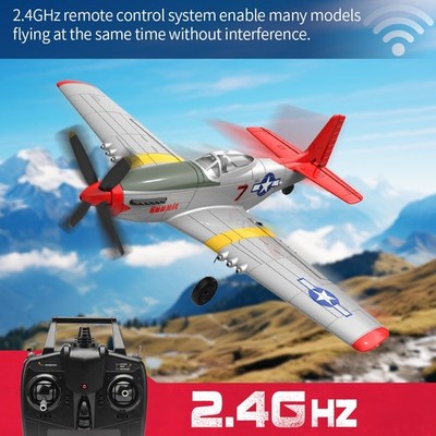 VOLANTEX P51D Mustang RC Plane 2.4G 4CH Aerobatics RTF Brushless Motor Aircrafts