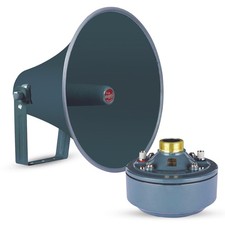 PA Horn Speaker Set 2" Driver 600W Weatherproof Aluminum Outdoor System