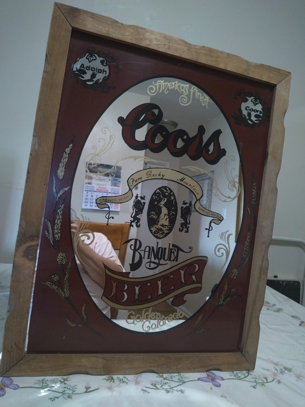 Vintage Coors Banquet Beers mirror Large