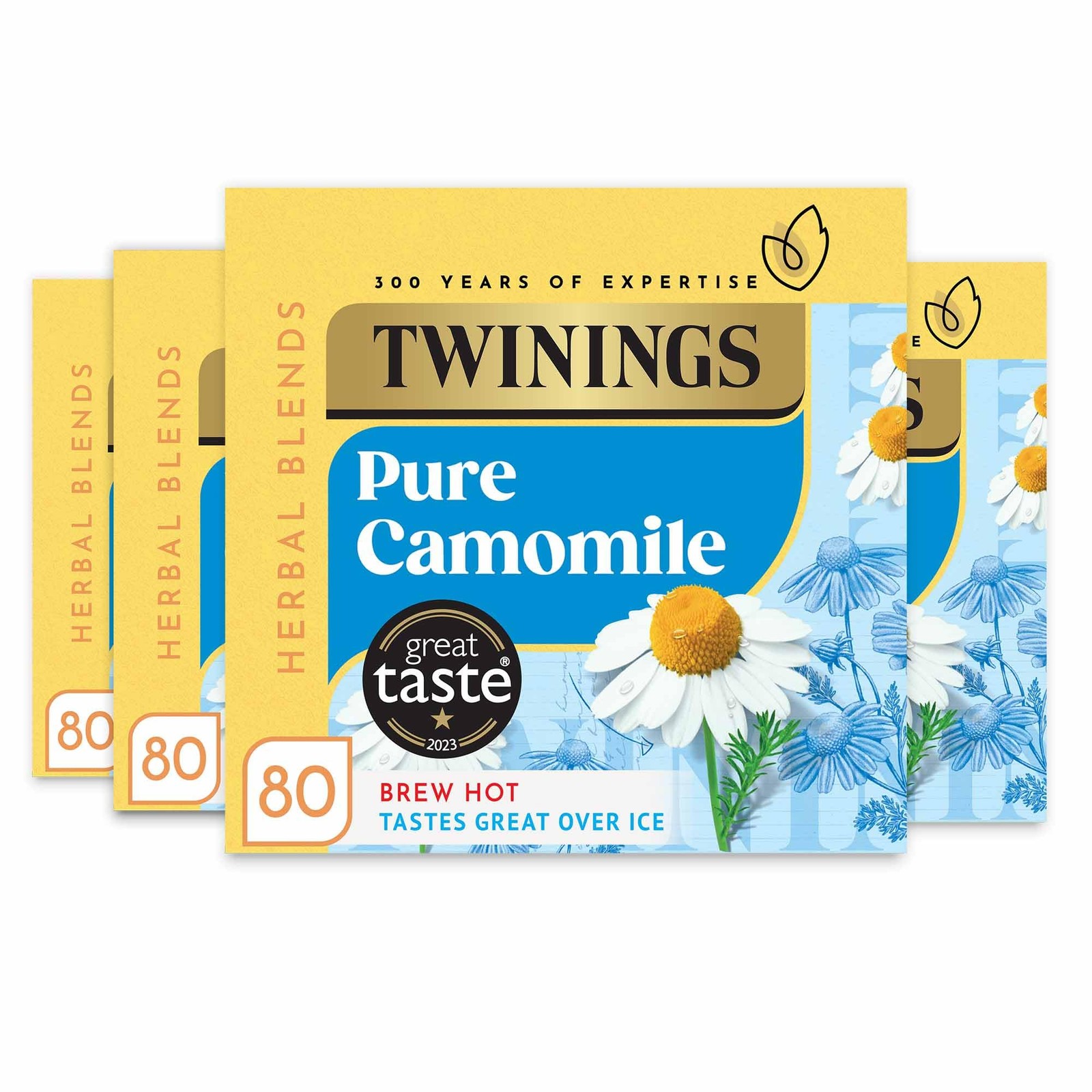 Twinings Pure Camomile Flavoured Tea - 320 BiodegradableTea Bags (Multipack of 4