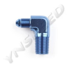 US STOCK -3AN AN3 Male To 1/4" NPT Pipe 90 Degree Elbow Fitting Adapter Blue