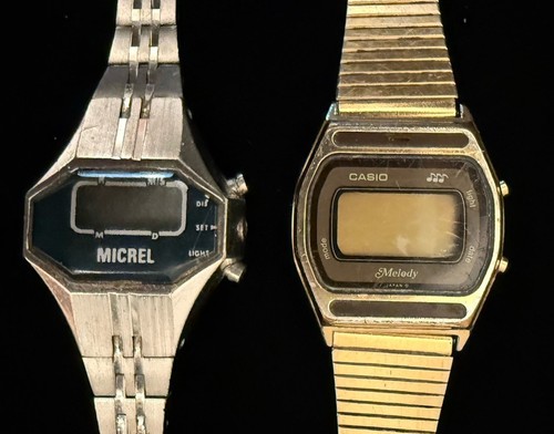 Digital Watch Casio Melody Micrel Lot Of 2 Ladies