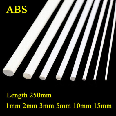 ABS Kunststoff Rundstab Vollstab Handmade Model DIY 1mm 2mm 3mm 5mm 10mm 15mm