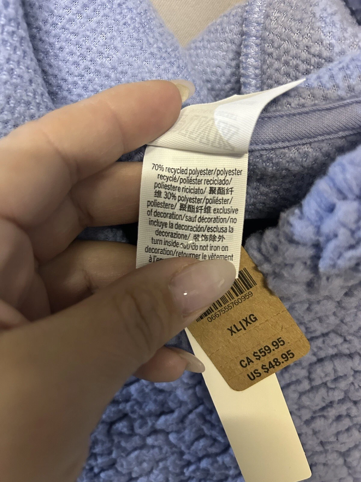 UNDERCOVER Felpa donna Victoria’s Secret ROSA NUOVA CON ETICHETTE blu in pile con cappuccio taglia XL