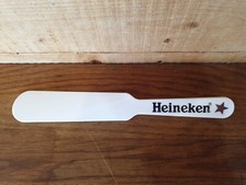 Heineken White & Silver Twisted Beer Lager Foam Knife Skimmer Scraper Brand New