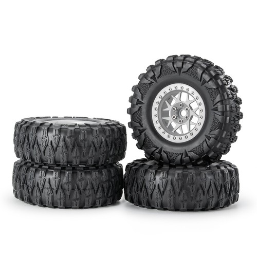 Cerchio e pneumatici mozzo ruote in lega 2,2"" per auto cingolata rock RC assiale SCX10 - Foto 32 di 67