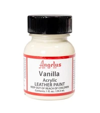 Angelus Acrylic Leather Paint Water Resistant  Vanilla Color - 1 Fl.OZ