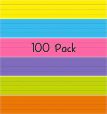 100 Pack Sentence Strips, Ruled Sentence Strip Lined Paper for Handwriting Pract