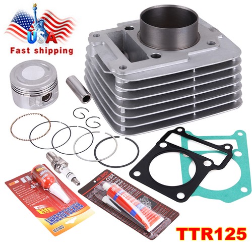 Kit Top End Complet Pour Yamaha TTR125 / TTR125E / TTR125L (2000-2009) - Cylindre, Piston, Segments, Joints - Neuf