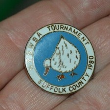 Nice Vintage NYSWBA Suffolk County Tournament 1980 Lapel Pin Rare