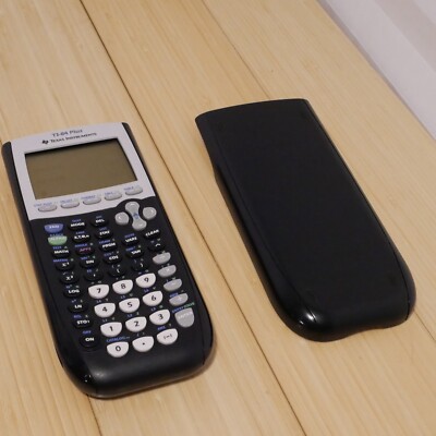 Texas Instruments TI-84 Plus Graphing Calculator With Cover - Tested & Working