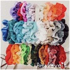 Velvet Scrunchies Hair Ties 8 Piece Set Assorted Colors New