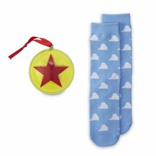 Disney Authentic Toy Story Clouds Socks in Pixar Ball Ornament Set for Adults