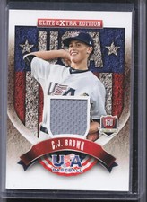 2015 Panini Elite Extra Edition #17 C.J. Brown USA Baseball 15U Game Jerseys