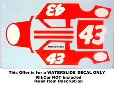 NASCAR DECAL #43 STP 1981 BUICK REGAL VERMILLION RED PETTY SUPPLEMENT SHEET 1/24